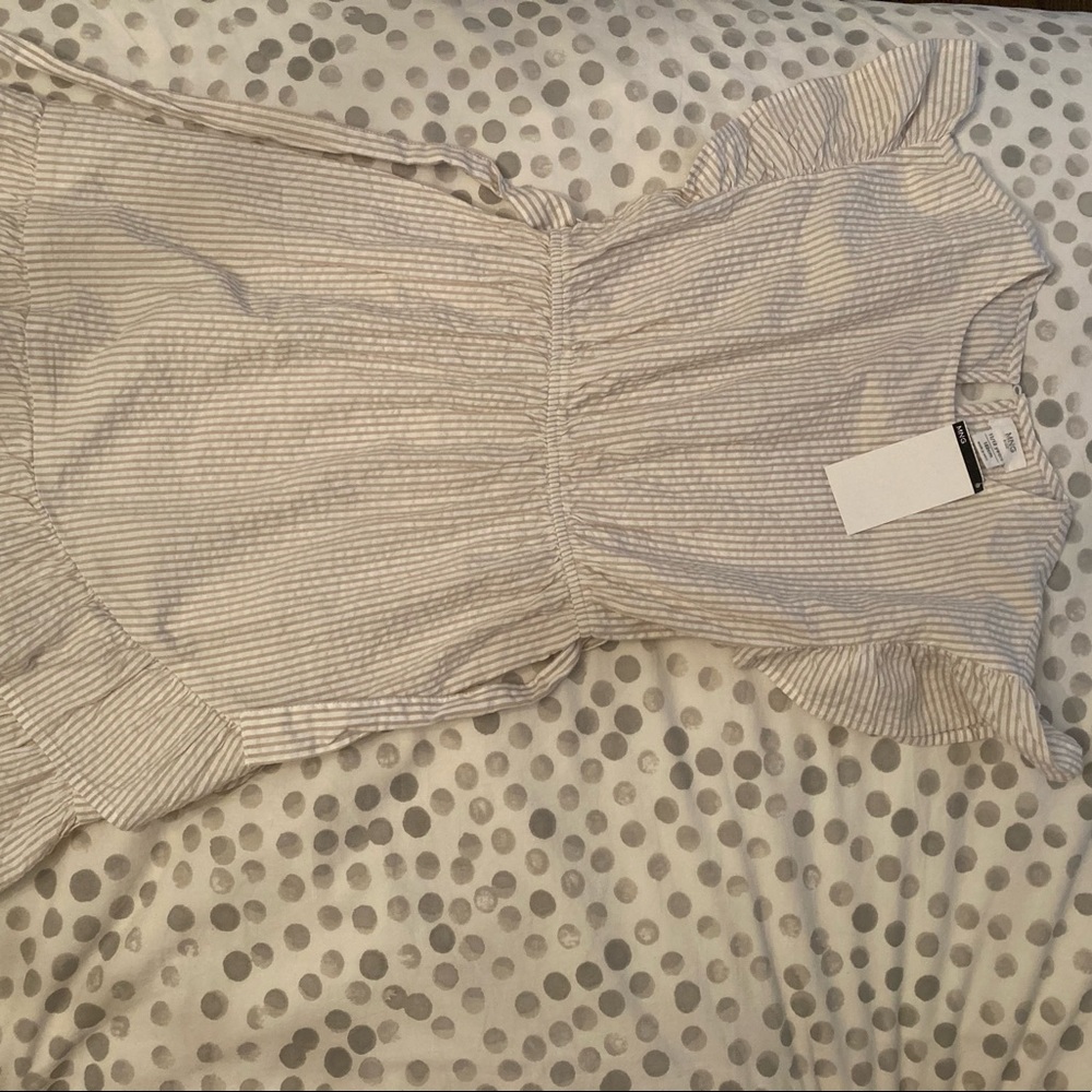 Mango kids size 11/12 dress gold and white never worn new with tags